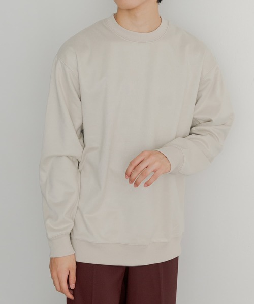 SENSE OF PLACE by URBAN RESEARCH（センスオブプレイスバイアーバンリサーチ）の「フェイクスエードスウェットシャツ（スウェット・メンズ・ライトベージュ/ブラック/オリーブ/ブルー・MEDIUM/LARGE）」の13枚目の写真