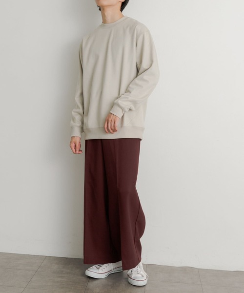 SENSE OF PLACE by URBAN RESEARCH（センスオブプレイスバイアーバンリサーチ）の「フェイクスエードスウェットシャツ（スウェット・メンズ・ライトベージュ/ブラック/オリーブ/ブルー・MEDIUM/LARGE）」の14枚目の写真