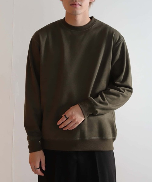 SENSE OF PLACE by URBAN RESEARCH（センスオブプレイスバイアーバンリサーチ）の「フェイクスエードスウェットシャツ（スウェット・メンズ・ライトベージュ/ブラック/オリーブ/ブルー・MEDIUM/LARGE）」の16枚目の写真