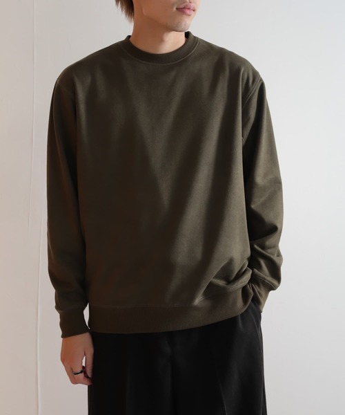SENSE OF PLACE by URBAN RESEARCH（センスオブプレイスバイアーバンリサーチ）の「フェイクスエードスウェットシャツ（スウェット・メンズ・ライトベージュ/ブラック/オリーブ/ブルー・MEDIUM/LARGE）」の17枚目の写真
