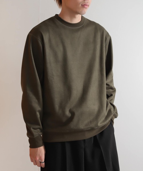 SENSE OF PLACE by URBAN RESEARCH（センスオブプレイスバイアーバンリサーチ）の「フェイクスエードスウェットシャツ（スウェット・メンズ・ライトベージュ/ブラック/オリーブ/ブルー・MEDIUM/LARGE）」の18枚目の写真