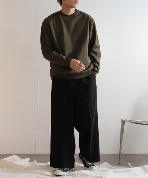 SENSE OF PLACE by URBAN RESEARCH（センスオブプレイスバイアーバンリサーチ）の「フェイクスエードスウェットシャツ（スウェット・メンズ・ライトベージュ/ブラック/オリーブ/ブルー・MEDIUM/LARGE）」の22枚目の写真