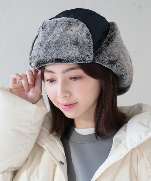 SETUP7（セットアップセブン）の「【SETUP7】パイロットキャップ フライトキャップ KNF039（キャップ・レディース・ネイビー/ブラウン/グレー/ブラック・FREE）」の22枚目の写真