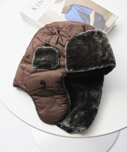 SETUP7（セットアップセブン）の「【SETUP7】パイロットキャップ フライトキャップ KNF039（キャップ・レディース・ネイビー/ブラウン/グレー/ブラック・FREE）」の21枚目の写真