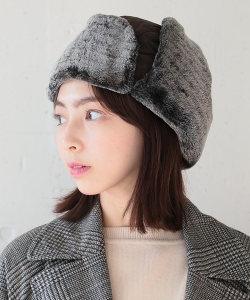 SETUP7（セットアップセブン）の「【SETUP7】パイロットキャップ フライトキャップ KNF039（キャップ・レディース・ネイビー/ブラウン/グレー/ブラック・FREE）」の17枚目の写真