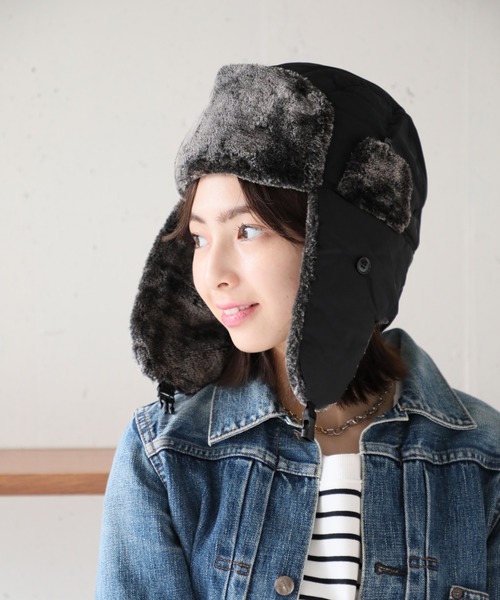 SETUP7（セットアップセブン）の「【SETUP7】パイロットキャップ フライトキャップ KNF039（キャップ・レディース・ネイビー/ブラウン/グレー/ブラック・FREE）」の5枚目の写真