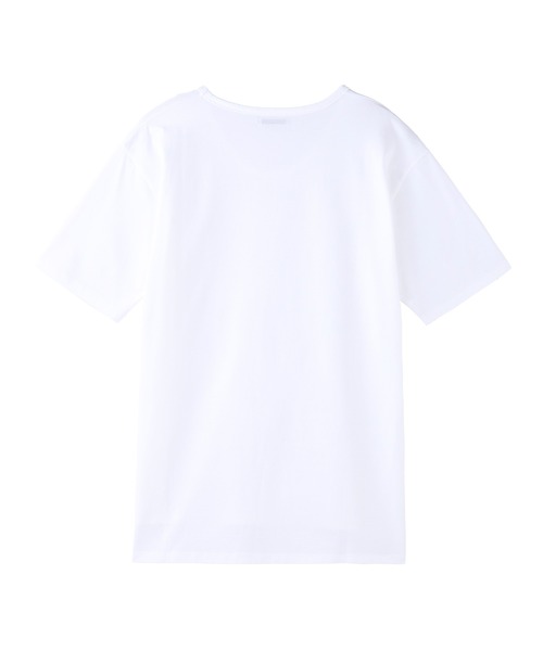 Priv. Spoons Club(プライベートスプーンズクラブ)の「mercerized cotton tee / マーセライズドコットンTシャツ(Tシャツ/カットソー・レディース・ホワイト/ネイビー・FREE)」の10枚目の写真