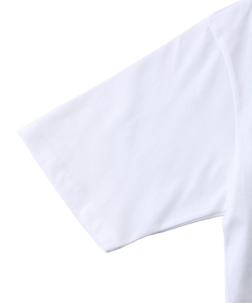 Priv. Spoons Club(プライベートスプーンズクラブ)の「mercerized cotton tee / マーセライズドコットンTシャツ(Tシャツ/カットソー・レディース・ホワイト/ネイビー・FREE)」の11枚目の写真