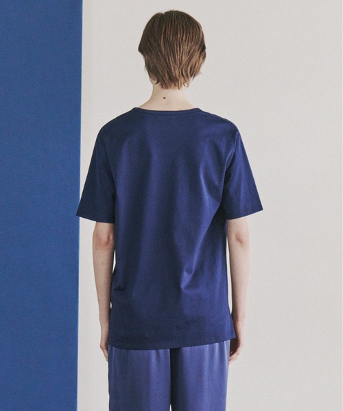 Priv. Spoons Club(プライベートスプーンズクラブ)の「mercerized cotton tee / マーセライズドコットンTシャツ(Tシャツ/カットソー・レディース・ホワイト/ネイビー・FREE)」の22枚目の写真