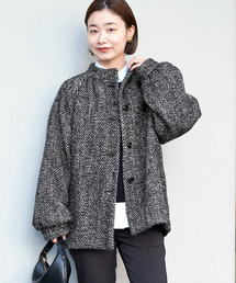 IENA（イエナ）の「ヘリンボンツイード ハーフコート（その他