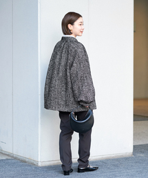 IENA（イエナ）の「ヘリンボンツイード ハーフコート（その他
