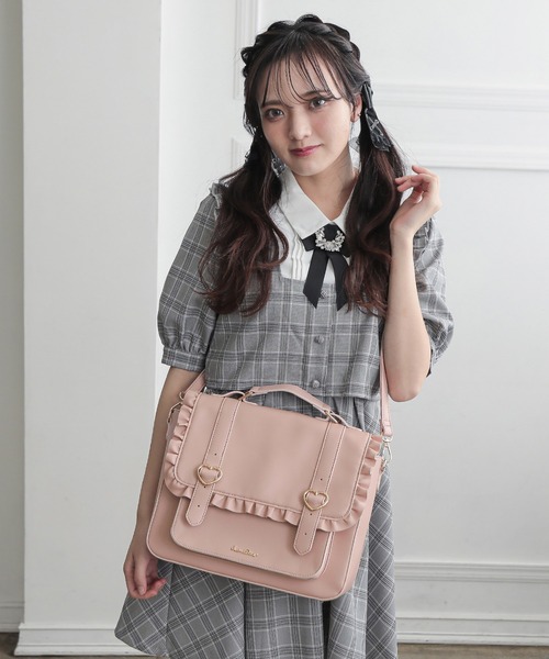 SecretDoor(シークレットドア)の「3way ショルダーバッグ ハンドバッグ リュック サッチェルバッグ マロン(バックパック/リュック・レディース・ブラック/アイボリー/ピンク・FREE)」の10枚目の写真