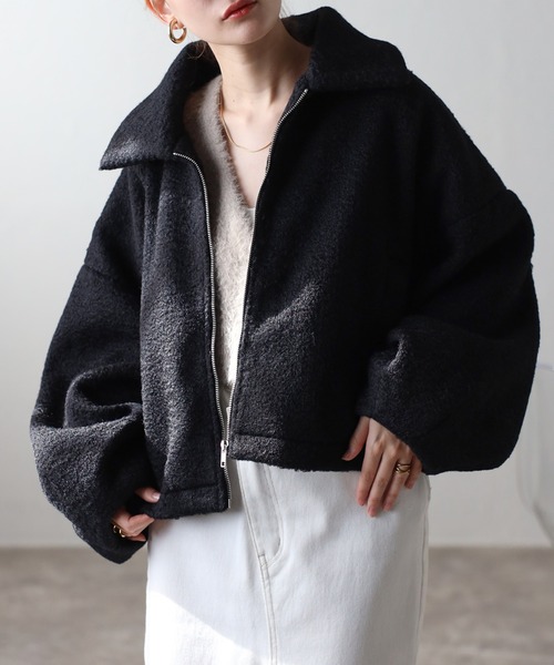 model：163cm / size：F / ブラック