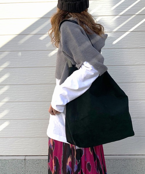 Q(キュー)の「ワンショルダートート(トートバッグ・レディース・キャメル/ブラック/オリーブ・ONE SIZE)」の20枚目の写真