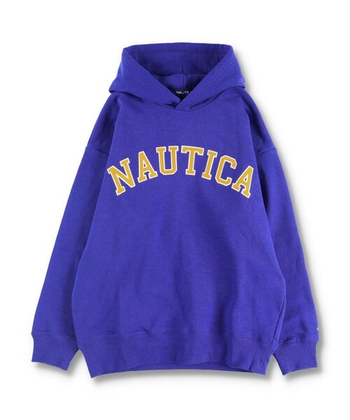 NAUTICA（ノーティカ）の「【NAUTICA/ノーティカ】アップリケロゴ裏毛パーカー（パーカー・キッズ・ネイビー/オレンジ/マスタード/アイボリー/グリーン/ブラック/ダークグリーン/杢グレー/エンジ/パープル・M/L/XL/XS/S）」の7枚目の写真