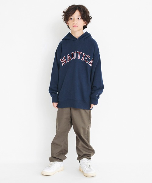 NAUTICA（ノーティカ）の「【NAUTICA/ノーティカ】アップリケロゴ裏毛パーカー（パーカー・キッズ・ネイビー/オレンジ/マスタード/アイボリー/グリーン/ブラック/ダークグリーン/杢グレー/エンジ/パープル・M/L/XL/XS/S）」の22枚目の写真