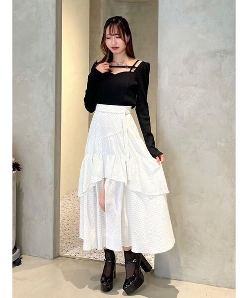 EATME（イートミー）の「ベルテッドリブTOP（Tシャツ/カットソー・レディース・ベージュ/ブラック/グレー・FREE）」の11枚目の写真