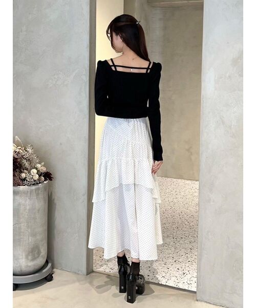 EATME（イートミー）の「ベルテッドリブTOP（Tシャツ/カットソー・レディース・ベージュ/ブラック/グレー・FREE）」の14枚目の写真