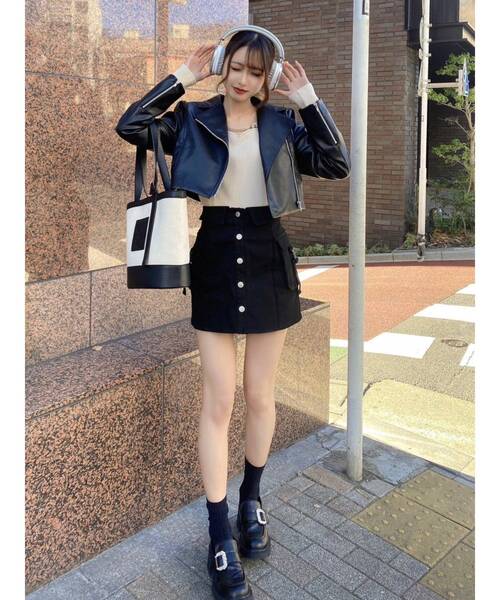 EATME（イートミー）の「ベルテッドリブTOP（Tシャツ/カットソー・レディース・ベージュ/ブラック/グレー・FREE）」の15枚目の写真