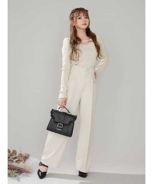 EATME（イートミー）の「ベルテッドリブTOP（Tシャツ/カットソー・レディース・ベージュ/ブラック/グレー・FREE）」の18枚目の写真