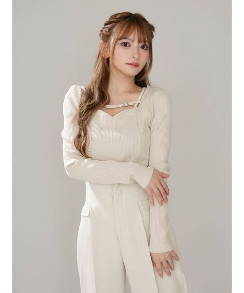 EATME（イートミー）の「ベルテッドリブTOP（Tシャツ/カットソー・レディース・ベージュ/ブラック/グレー・FREE）」の20枚目の写真