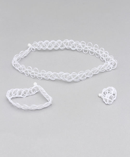 WEGO（ウィゴー）の「WEGO/タトゥーチョーカーセット（ネックレス・レディース・ブラック/その他1/ホワイト・FREE）」の2枚目の写真