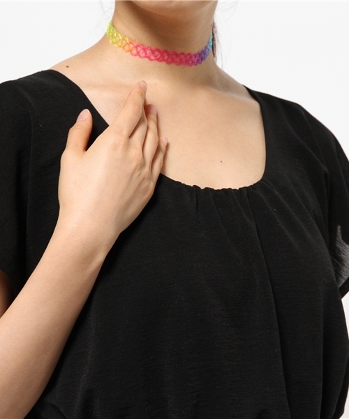 WEGO（ウィゴー）の「WEGO/タトゥーチョーカーセット（ネックレス・レディース・ブラック/その他1/ホワイト・FREE）」の4枚目の写真