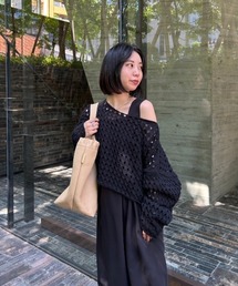 emmi | 【emmi atelier】クロップドメッシュニット(ニット/セーター)