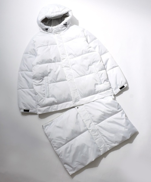 【セール】裾を装着してロングコートにも！2way マルチウェイ フェイクダウンジャケット×ロングコート メンズ レディース/中綿ジャケット/パデットジャケット（ダウンジャケット/コート）｜Salong hameu（サロン ハミュー）