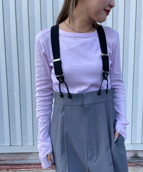 MILLER（ミラー）の「[MILLER/ミラー] 別注 クルーネックシアーTシャツ（Tシャツ/カットソー・レディース・イエロー/ブラック/ラベンダー/オフホワイト/ピンク/ブラウン・F）」の5枚目の写真