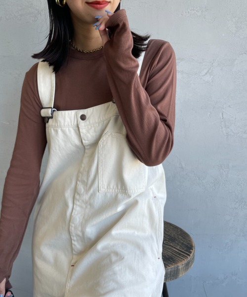 MILLER（ミラー）の「[MILLER/ミラー] 別注 クルーネックシアーTシャツ（Tシャツ/カットソー・レディース・イエロー/ブラック/ラベンダー/オフホワイト/ピンク/ブラウン・F）」の4枚目の写真