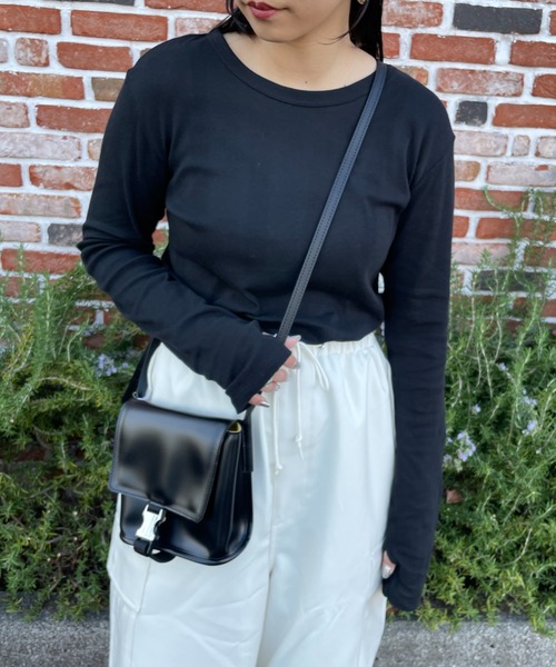 MILLER（ミラー）の「[MILLER/ミラー] 別注 クルーネックシアーTシャツ（Tシャツ/カットソー・レディース・イエロー/ブラック/ラベンダー/オフホワイト/ピンク/ブラウン・F）」の20枚目の写真