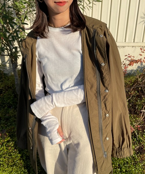 MILLER（ミラー）の「[MILLER/ミラー] 別注 クルーネックシアーTシャツ（Tシャツ/カットソー・レディース・イエロー/ブラック/ラベンダー/オフホワイト/ピンク/ブラウン・F）」の17枚目の写真