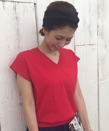 mystic | ワイドリブVネックプルオーバー(ニット/セーター)