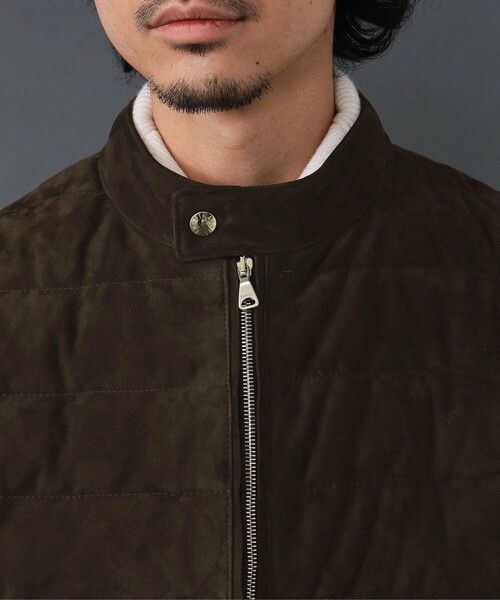 EMMETI（エンメティ）の「EMMETI / スエード ダウンベスト（ベスト・メンズ・ダークブラウン/ネイビー・44/46/48/50/54/52）」の12枚目の写真