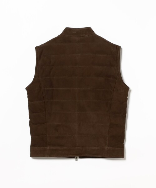 EMMETI（エンメティ）の「EMMETI / スエード ダウンベスト（ベスト・メンズ・ダークブラウン/ネイビー・44/46/48/50/54/52）」の21枚目の写真