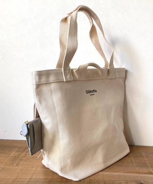 salle de bal(サルデバル)の「2WAY ヘビーキャンバストートバッグ 9L SPK-0292 SPI(トートバッグ・レディース・オフホワイト・FREE)」の7枚目の写真
