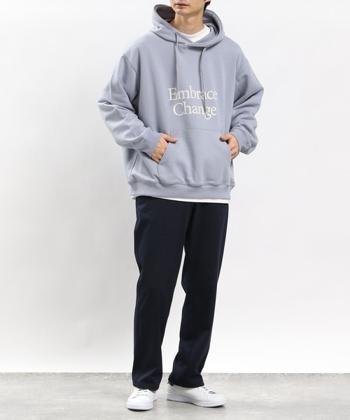 GLOBAL WORK Smile Seed Store（グローバルワーク スマイルシードストア）の「ドライ裏毛プリントパーカー/984080（パーカー・メンズ・グレー/サックスブルー/ブラック・MEDIUM/LARGE/SMALL/X-LARGE）」の18枚目の写真