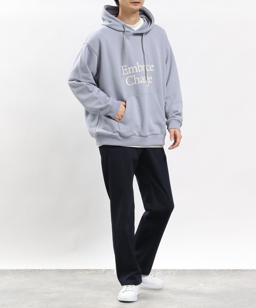 GLOBAL WORK Smile Seed Store（グローバルワーク スマイルシードストア）の「ドライ裏毛プリントパーカー/984080（パーカー・メンズ・グレー/サックスブルー/ブラック・MEDIUM/LARGE/SMALL/X-LARGE）」の19枚目の写真