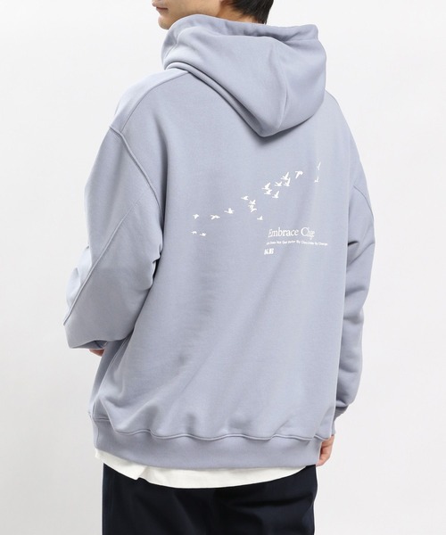 GLOBAL WORK Smile Seed Store（グローバルワーク スマイルシードストア）の「ドライ裏毛プリントパーカー/984080（パーカー・メンズ・グレー/サックスブルー/ブラック・MEDIUM/LARGE/SMALL/X-LARGE）」の12枚目の写真