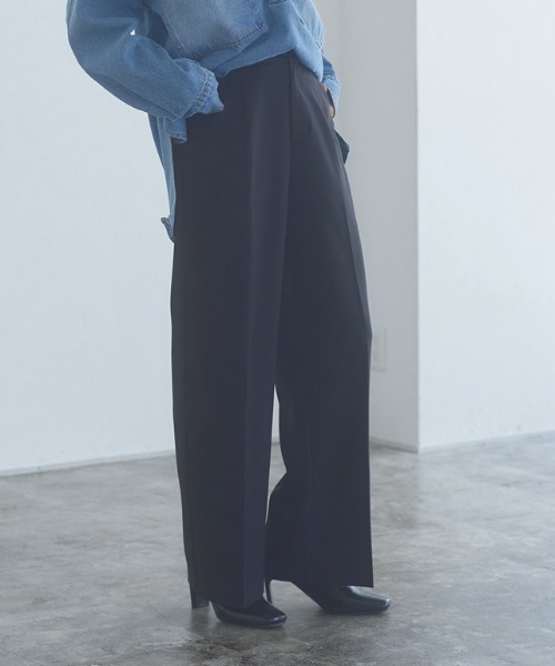 RASW（ラス）の「[RASW]センタープレスリラックスパンツ（その他パンツ・レディース・ベージュ/ブラック・L/M/S）」の14枚目の写真