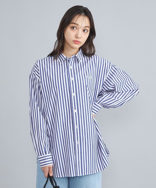 PENNEYS(ぺニーズ)の「PENNEYS(ぺニーズ)別注ロンドンストライプシャツ(シャツ/ブラウス・レディース・ライトグレー/オレンジ/ロイヤルブルー・FREE)」の1枚目の写真