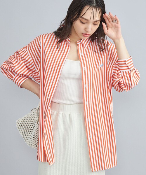 PENNEYS(ぺニーズ)の「PENNEYS(ぺニーズ)別注ロンドンストライプシャツ(シャツ/ブラウス・レディース・ライトグレー/オレンジ/ロイヤルブルー・FREE)」の3枚目の写真
