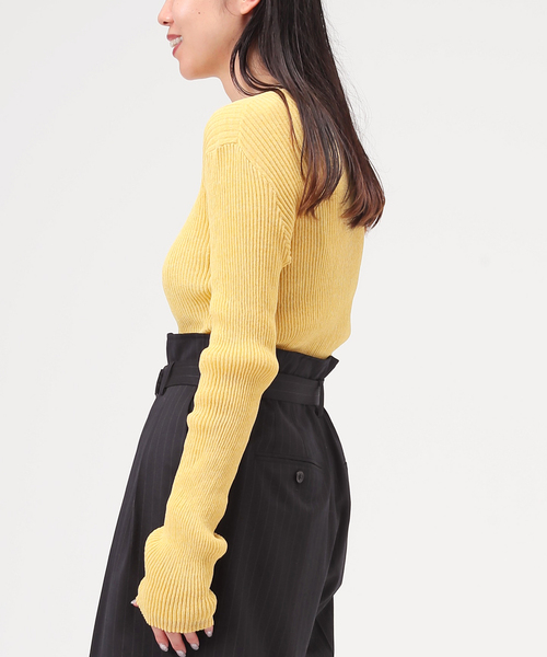 AP STUDIO(エーピーストゥディオ)の「TC リブロングカーディガン(カーディガン/ボレロ・レディース・ネイビー/イエロー/グレー・FREE)」の20枚目の写真