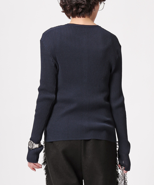 AP STUDIO(エーピーストゥディオ)の「TC リブロングカーディガン(カーディガン/ボレロ・レディース・ネイビー/イエロー/グレー・FREE)」の10枚目の写真