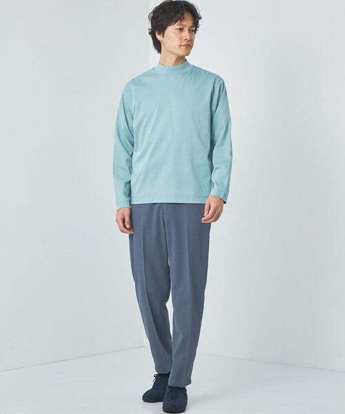 green label relaxing（グリーンレーベルリラクシング）の「クリスプツイル ワイド ユーティリティ パンツ -ストレッチ・防シワ・接触冷感-（その他パンツ・メンズ・ダークグレー/ロイヤルブルー・S/M/L/XL）」の7枚目の写真
