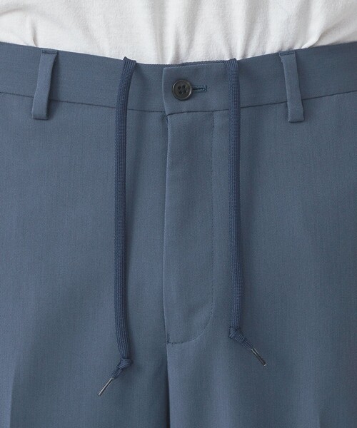 green label relaxing（グリーンレーベルリラクシング）の「クリスプツイル ワイド ユーティリティ パンツ -ストレッチ・防シワ・接触冷感-（その他パンツ・メンズ・ダークグレー/ロイヤルブルー・S/M/L/XL）」の4枚目の写真