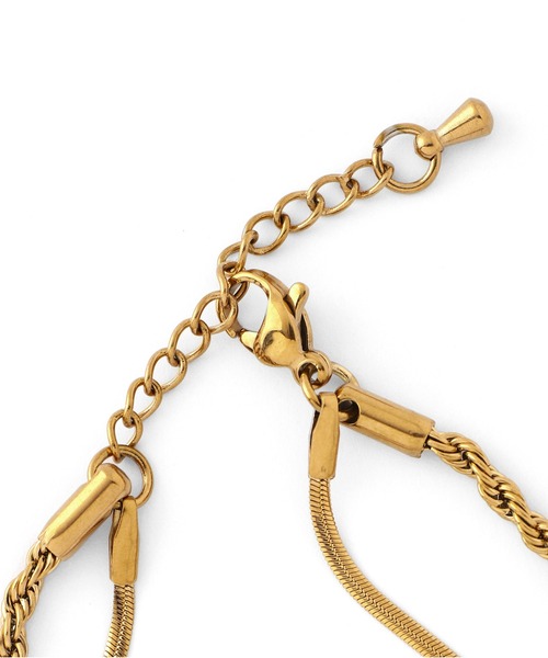 ANEMONE（アネモネ）の「【ステンレス】ロープ×スネークチェーンブレスレット（ブレスレット・レディース・シルバー/ピンクゴールド/ゴールド・FREE）」の8枚目の写真