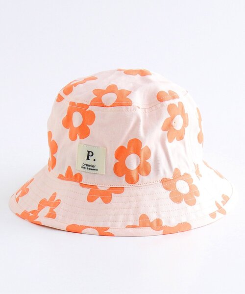 p.premier(ピードットプルミエ)の「総柄ツイルハット(ハット・キッズ・ブラック/グリーン/ピンク/チェック・50/52/54/56)」の4枚目の写真
