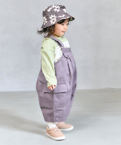 p.premier(ピードットプルミエ)の「総柄ツイルハット(ハット・キッズ・ブラック/グリーン/ピンク/チェック・50/52/54/56)」の9枚目の写真